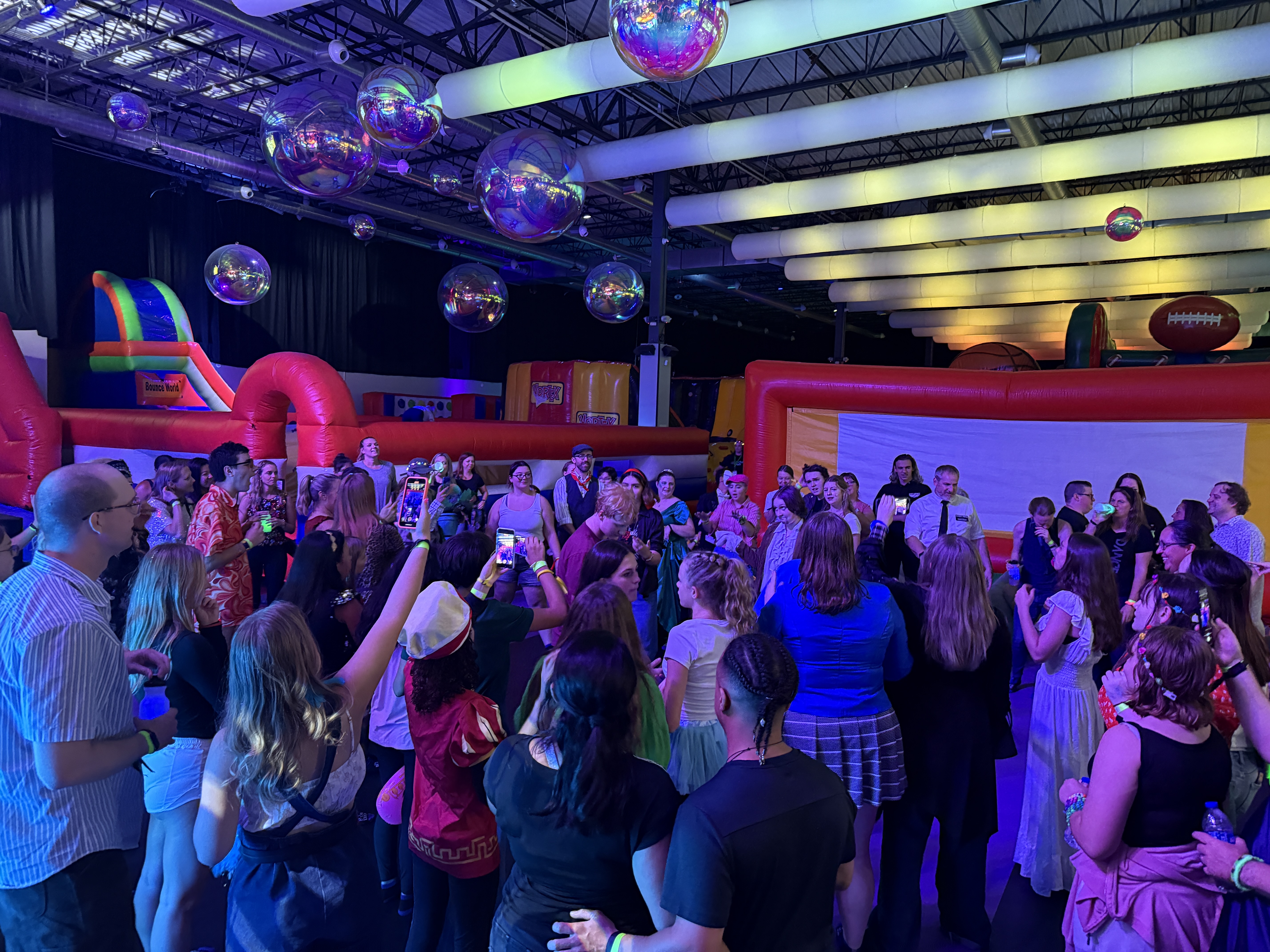 Dancing under the disco balls