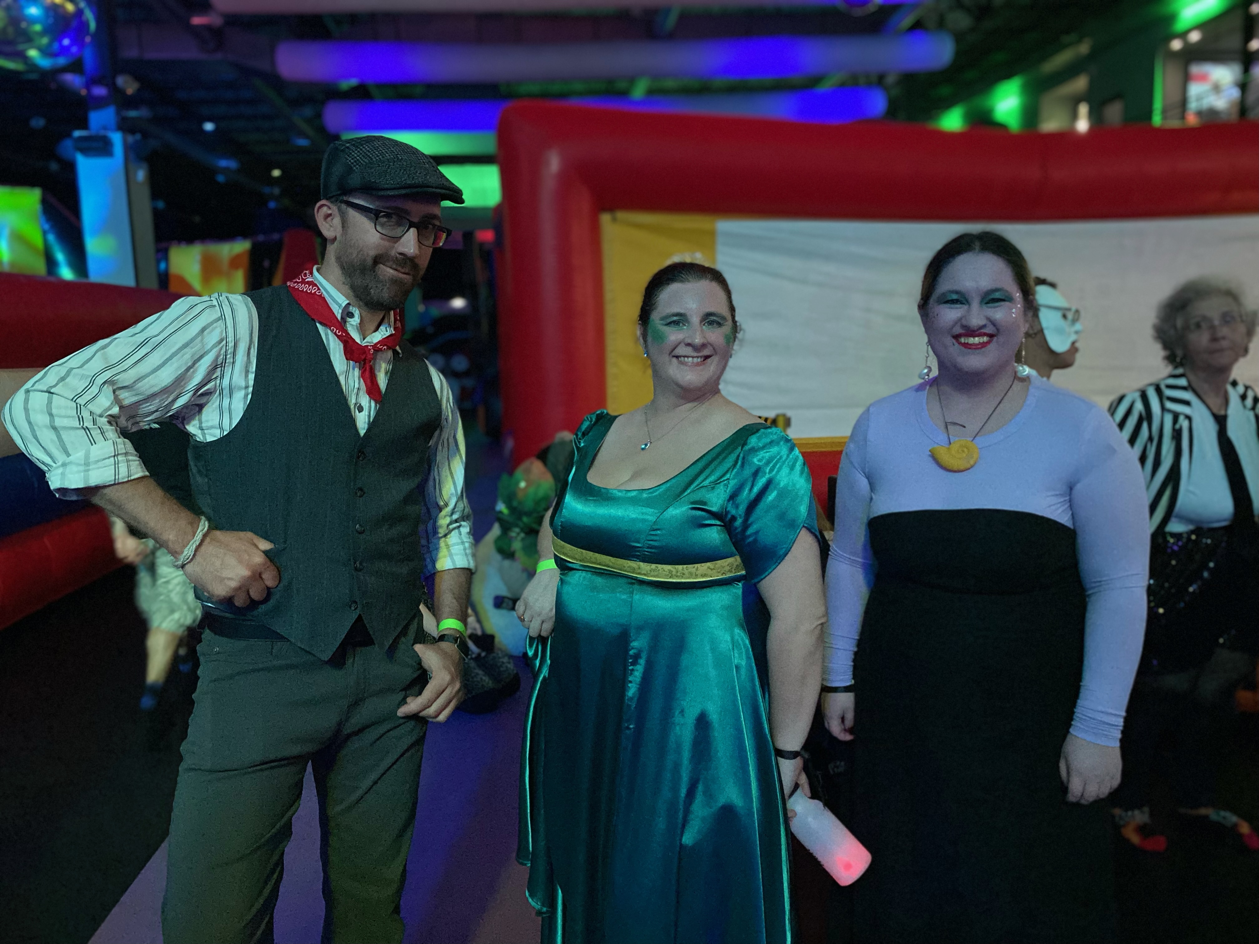Costumed crowd on the dance floor